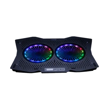 Croma Cooling Pad for Laptops upto 18 Inch (RGB LED, Black