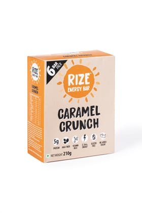 Rize Bar Caramel Crunch  Pack of 6