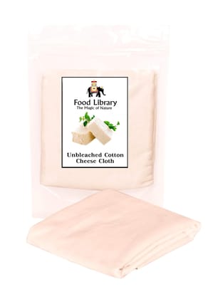 Food Library The Magic of Nature Unbleached Cotton Cheese Cloth, (1x1 m)